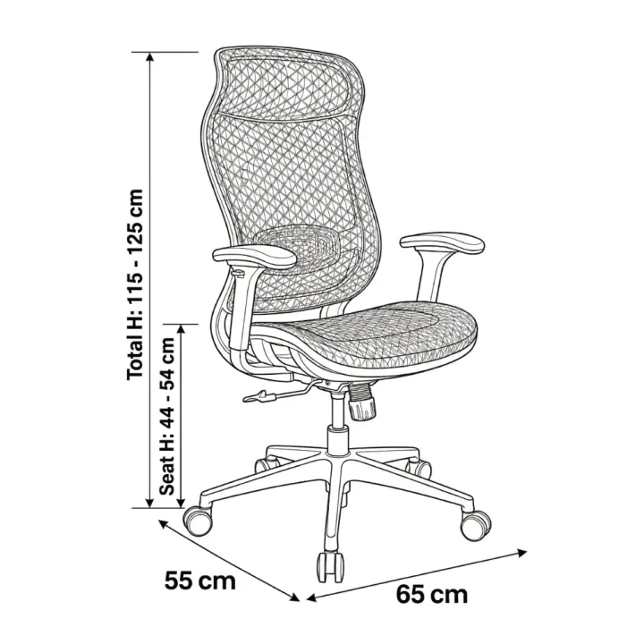 Nova Elite Ergonomic Executive Chair | Premium PU Leather with Adjustable Headrest & 2-Year Warranty